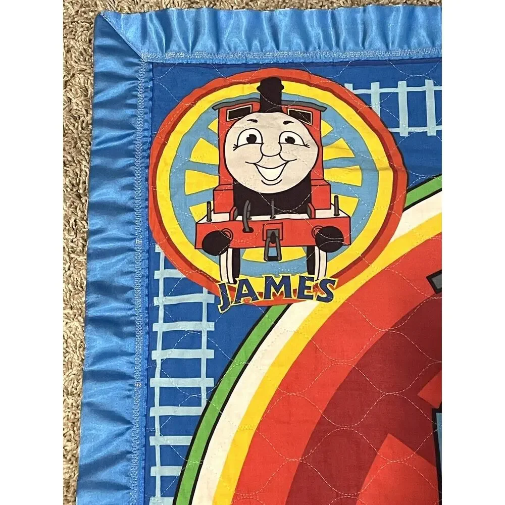 Vintage Thomas the Train Baby Blanket Quilt Comforter Lightweight 42.5” x 34